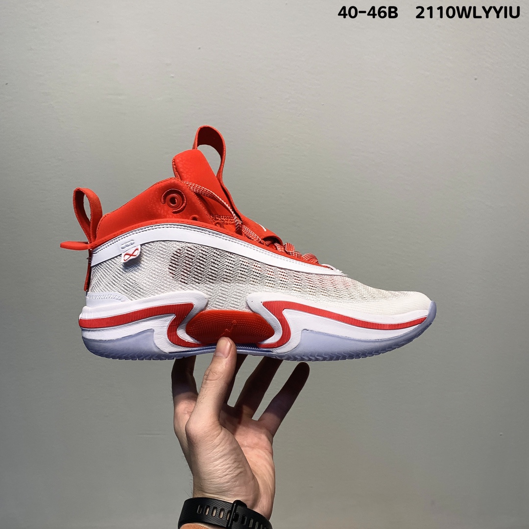 2021 Men Air Jordan 36 Red White Basketball Shoes